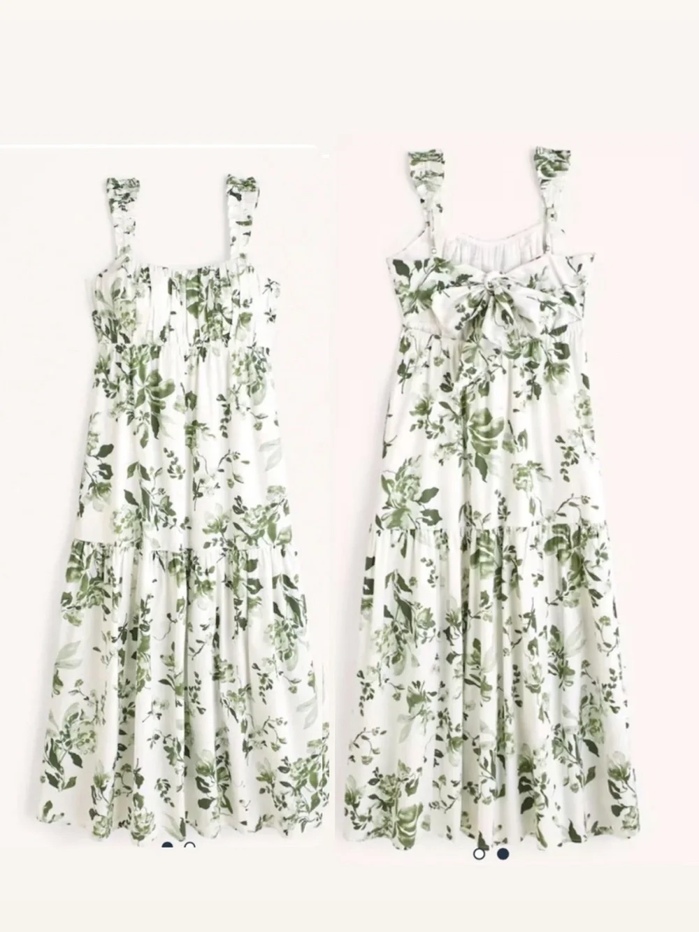 NWT Abercrombie Bow Back Poplin Maxi Dress Small Petite